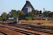 07.09.2013 SA134-025 wjeżdża na stację kolejową w Żaganiu