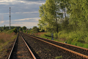 03.05.2014– Widok na linię kolejową Wolsztyn-Leszno