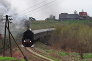 05.04 Pociąg specjalny z parowozem Ty42-107 w drodze do Nowego Sącza